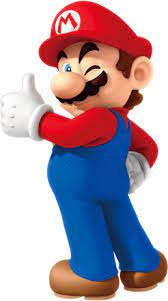 Picture of Mario facing backwards with a thumbs up